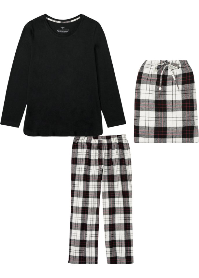 Pyjama mit Flanellhose und Geschenktasche