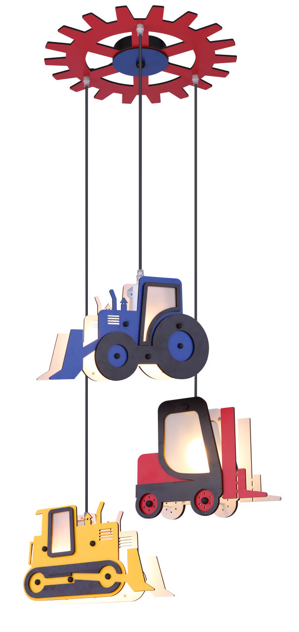 Globo Lighting - TOOLIES - Hängeleuchte MDF dunkel dunkel, 3x E14 ILLU
