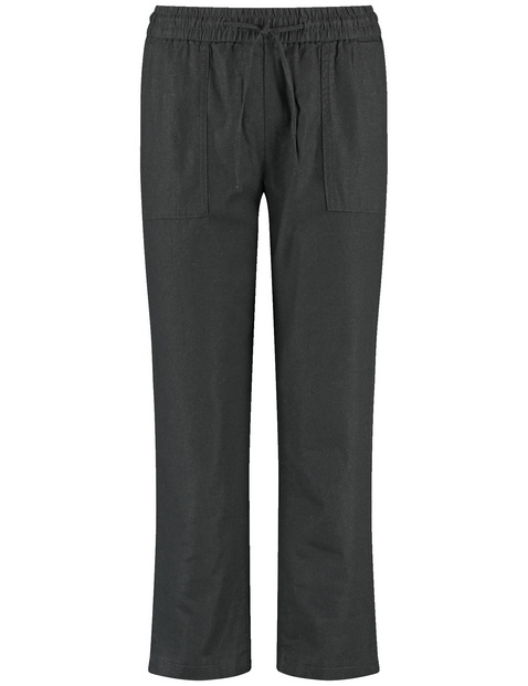 Schlupfhose Easy Fit aus Baumwoll-Leinen