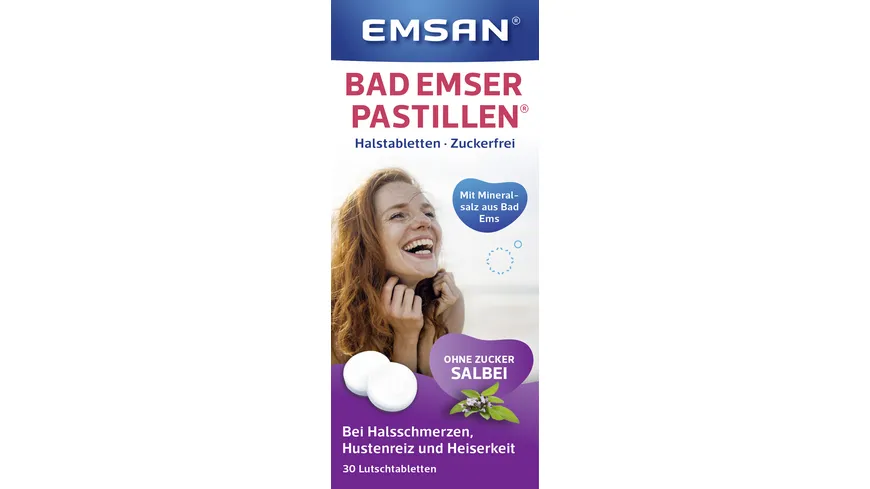 Emsan Bad Emser Past. ohne Zucker mit Salbei 30er