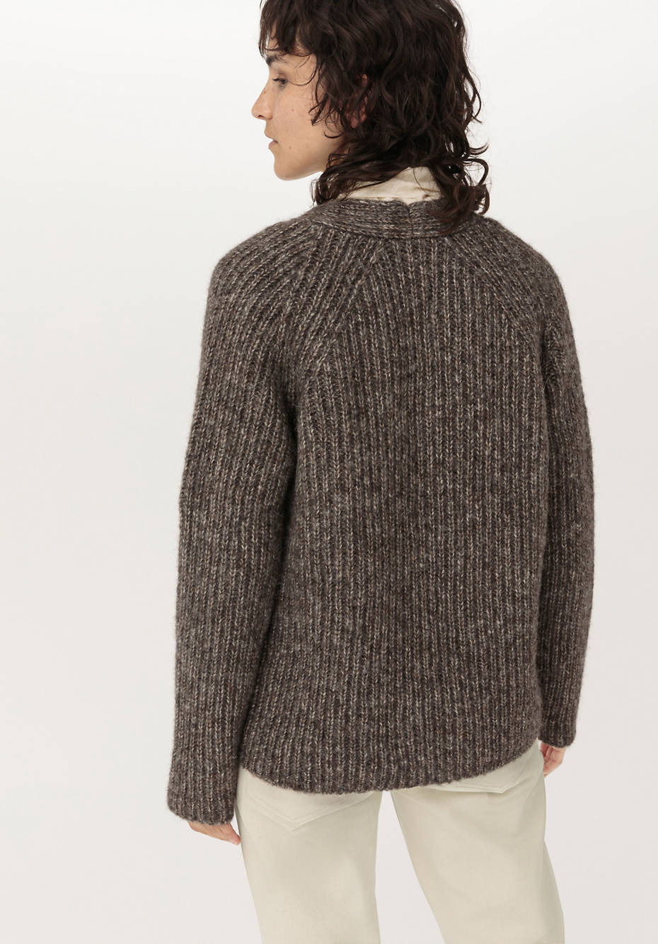 Pullover aus Alpaka mit Bio-Baumwolle
