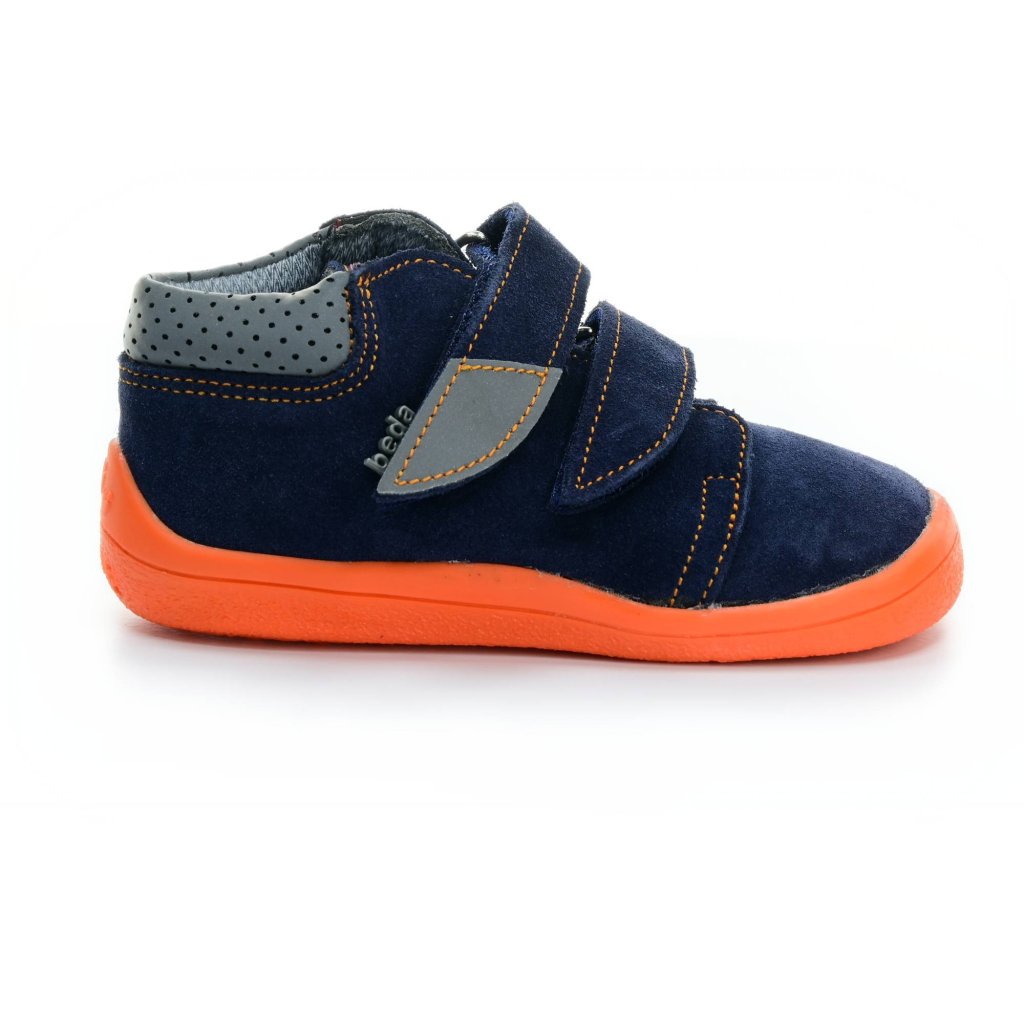 Beda Blue Mandarine mit Membran (BF 0001/W/M/2) dunkel blaue Barfuß-Stiefeletten