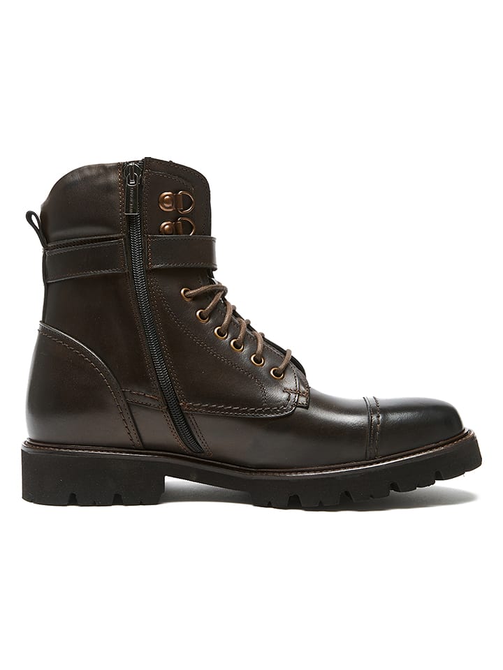 British Passport Leder-Boots in Braun günstig kaufen