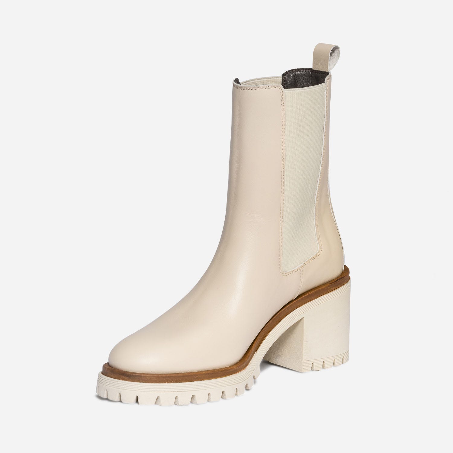 Chelsea boots TEXTO écru en cuir