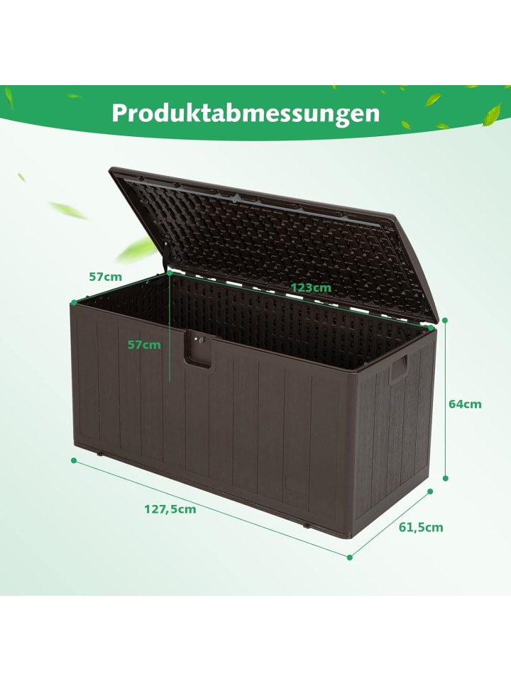 COSTWAY Gartenbox 400 L in Braun günstig kaufen onesize