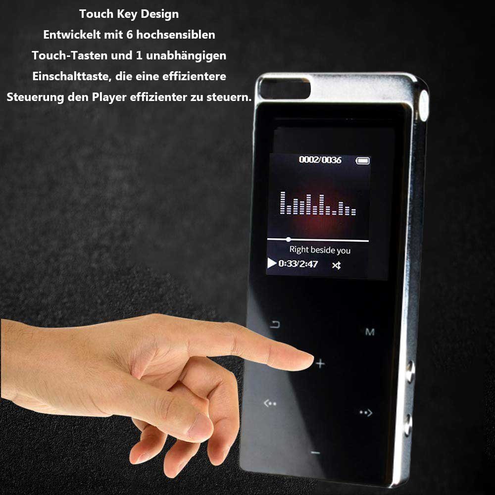 GelldG MP3-Player 16 GB mit 1,8 Zoll TFT MP3-Player (Bluetooth)