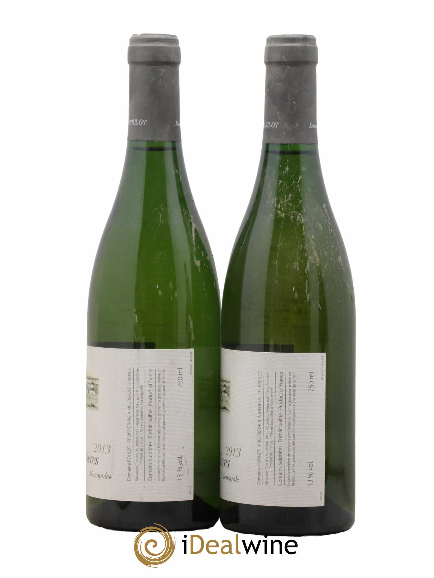 Meursault 1er Cru Les Bouchères Roulot (Domaine)  2013 - Lot de 2 Bouteilles