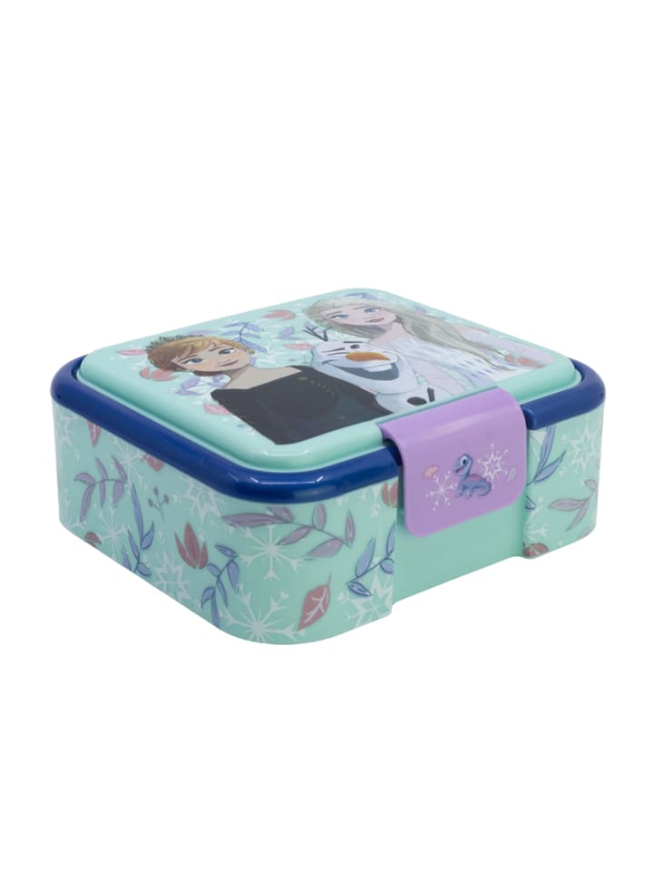 Disney Frozen Kinder Premium Brotdose Lunchbox mit 3 Fächern in Türkis günstig kaufen onesize