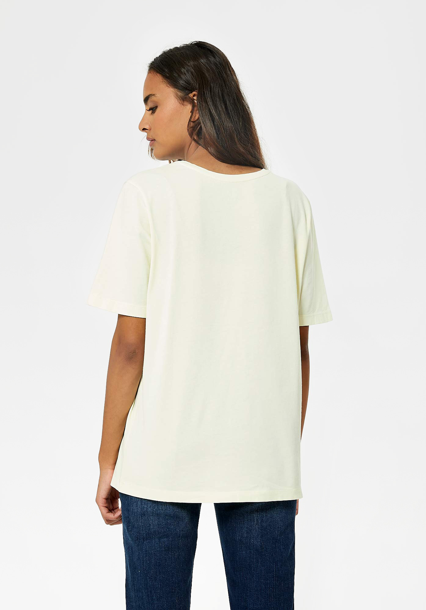 JOGO   T-shirt jaune loose en 100% coton