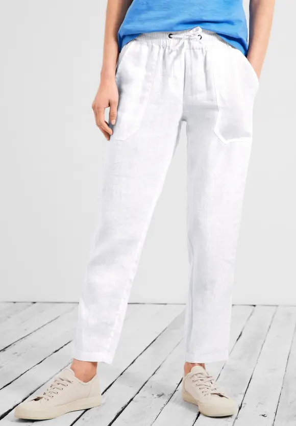 CECIL Leinen Casual Fit Hose