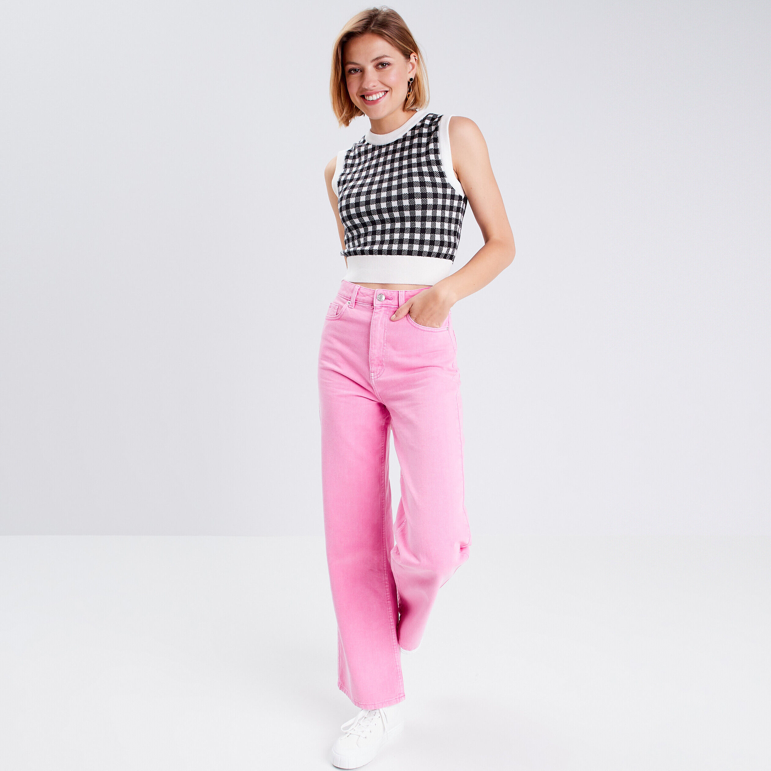 Pull débardeur sans manches noir femme | Cache Cache