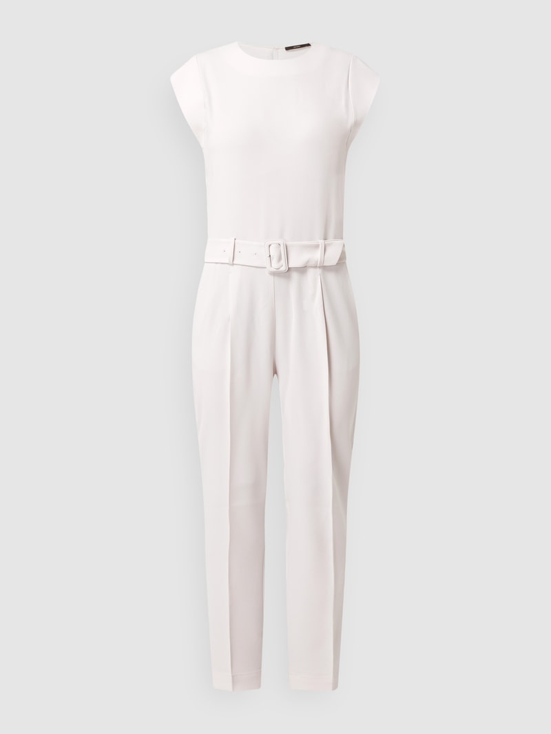 Jumpsuit mit Taillengürtel in ecru