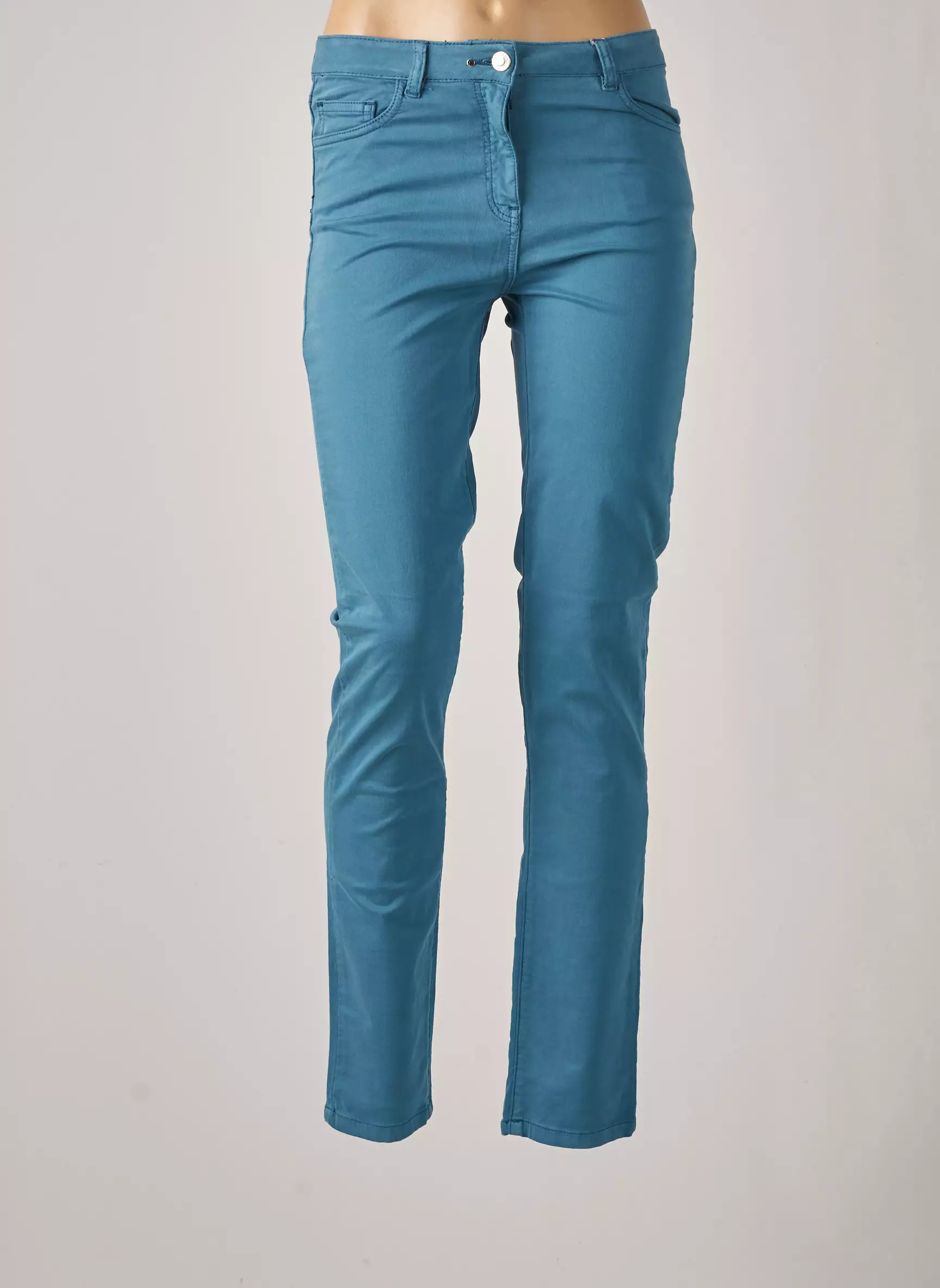 Julie Guerlande Pantalons Slim Femme couleur bleu