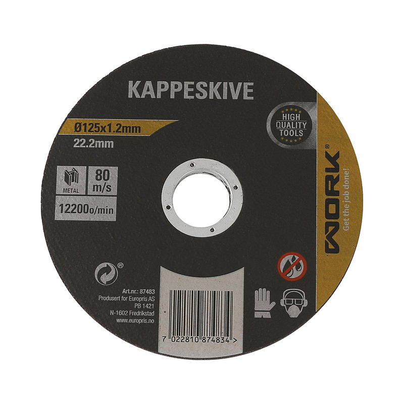 Work Kappeskive 5 stk, 125x1,2 mm, stål, Work