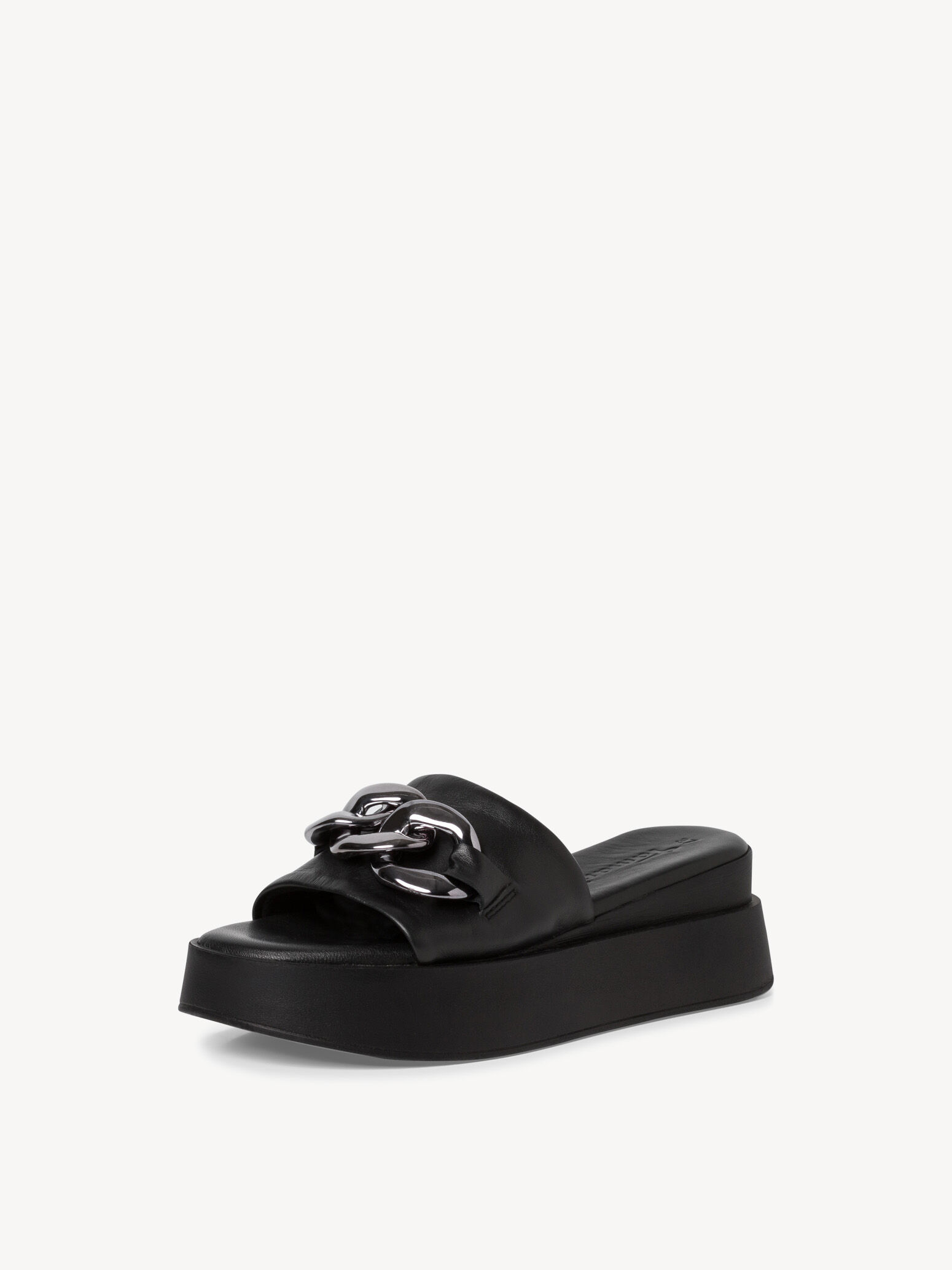 Mule en cuir - noir