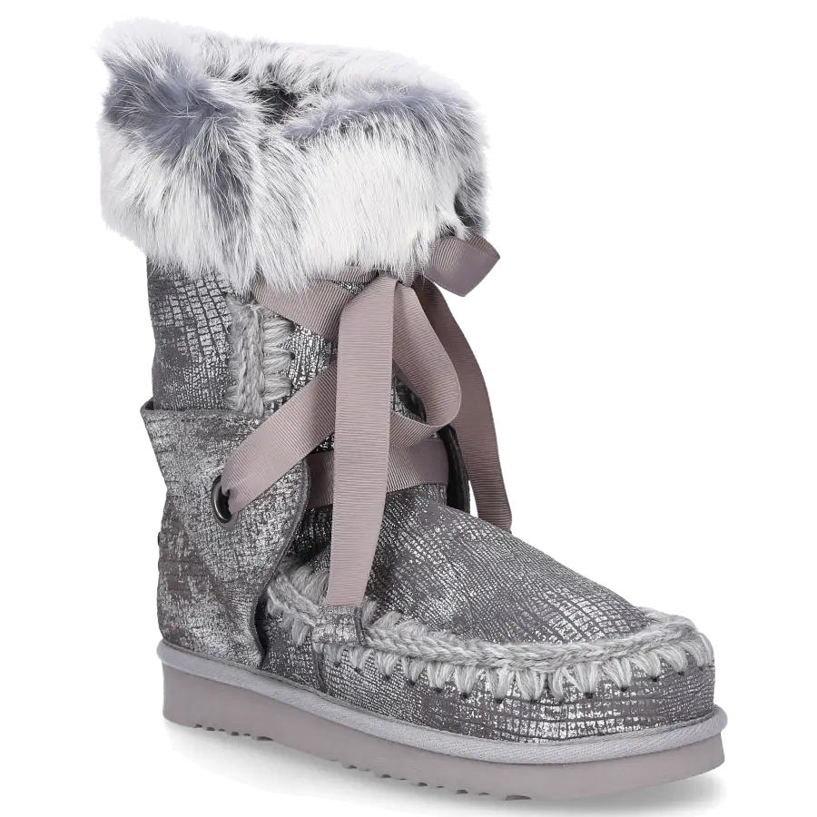MOU - Snowboots LACE gefüttert - grau