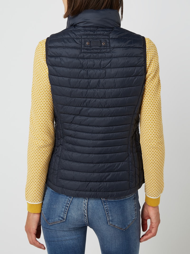 Jacke aus gewachster Baumwolle Modell 'Belsay' in marineblau