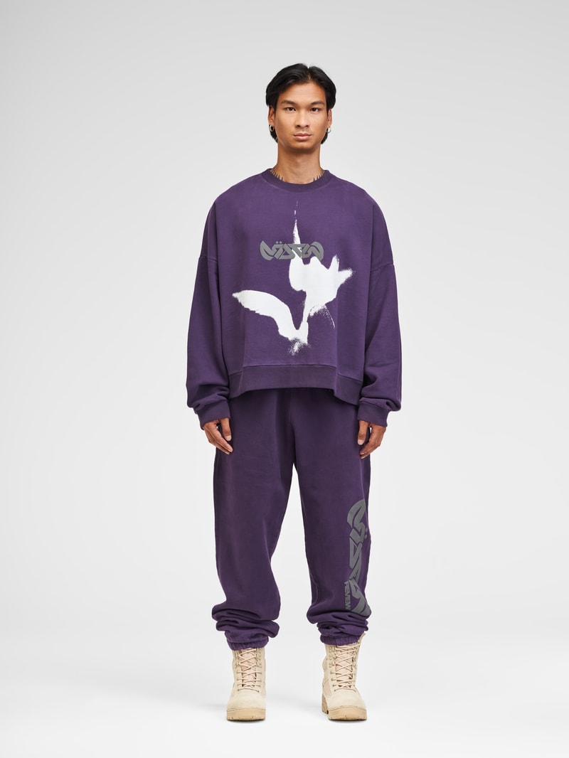 Sweatshirt mit Motiv-Print - MATW X REVIEW in lila