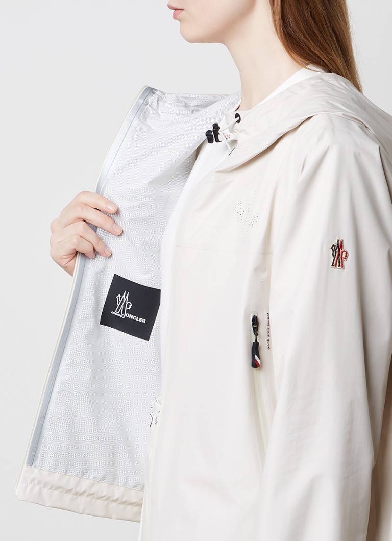 Giacca a vento Moncler con tasche con cerniera e cappuccio