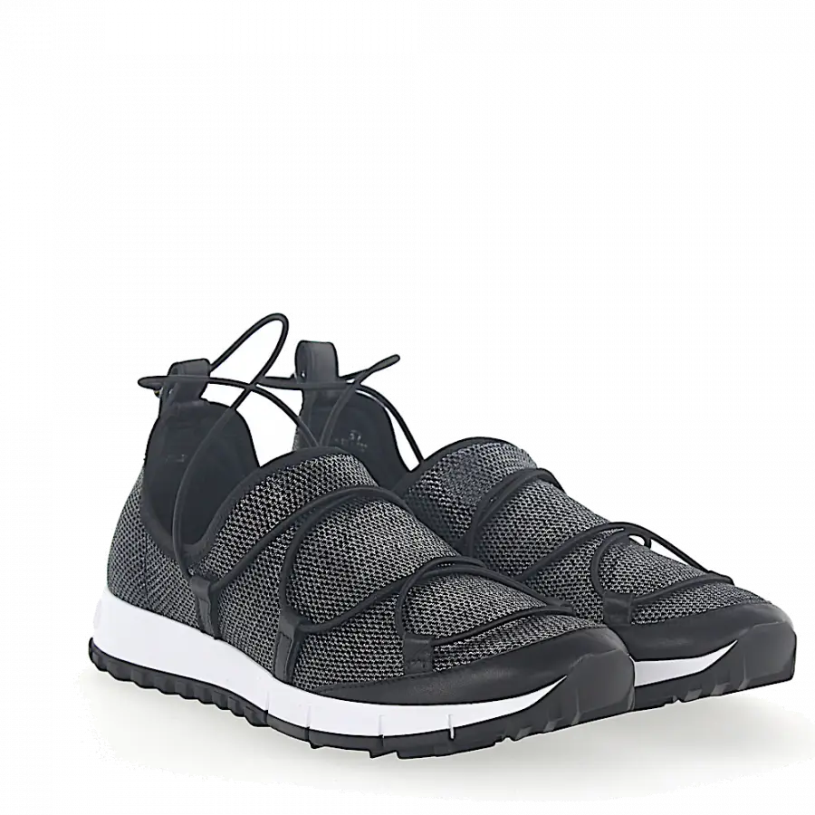 Jimmy Choo - Sneaker low Logo Metallisch schwarz silber - grau