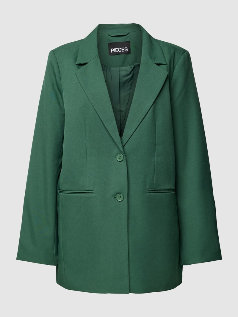Blazer mit Reverskragen Modell 'NEVA' in dunkelgrün