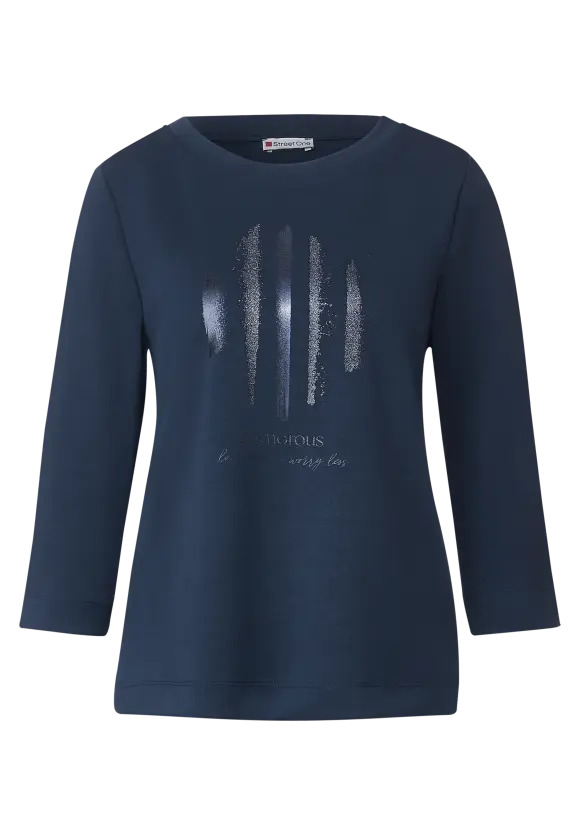 Street One Shirt mit Glitzer-Print