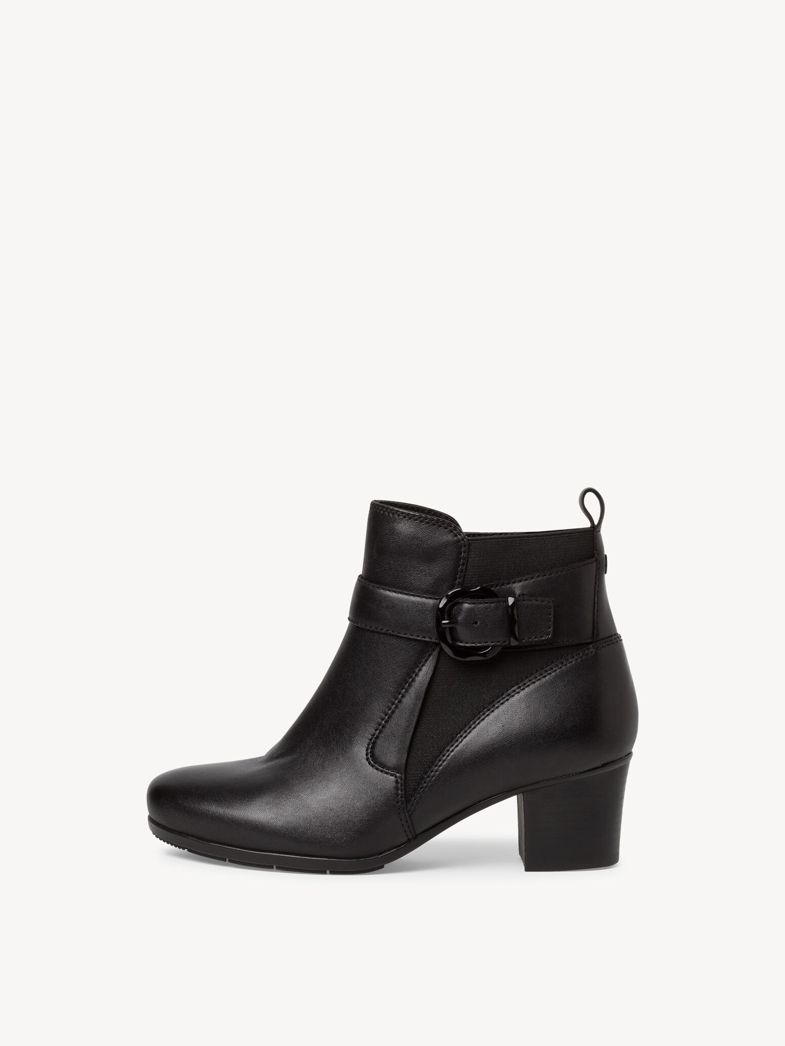 Bottine en cuir - noir
