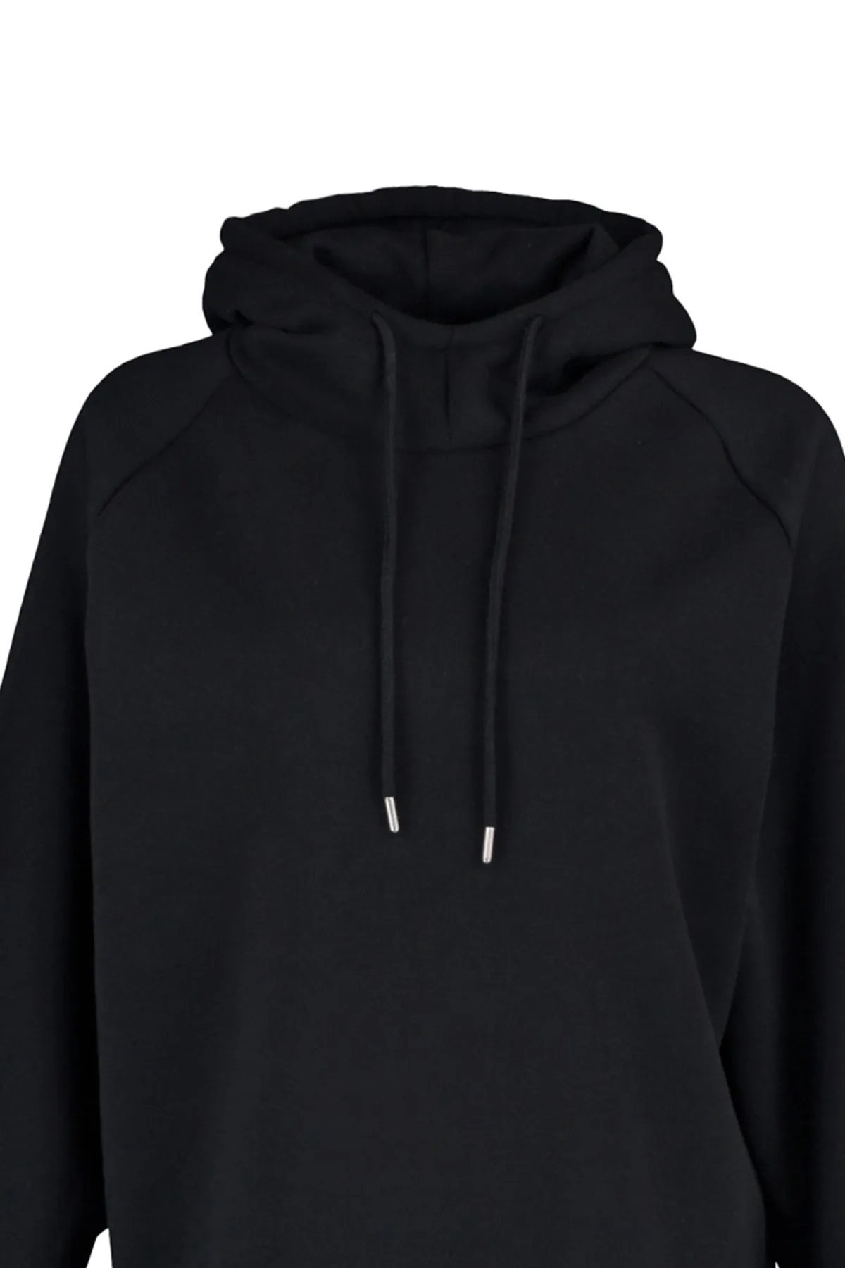 Trendyol Collection  Schwarzes Oversize-Sweatshirt aus Rippstrick mit Kapuze TWOAW23SW00439