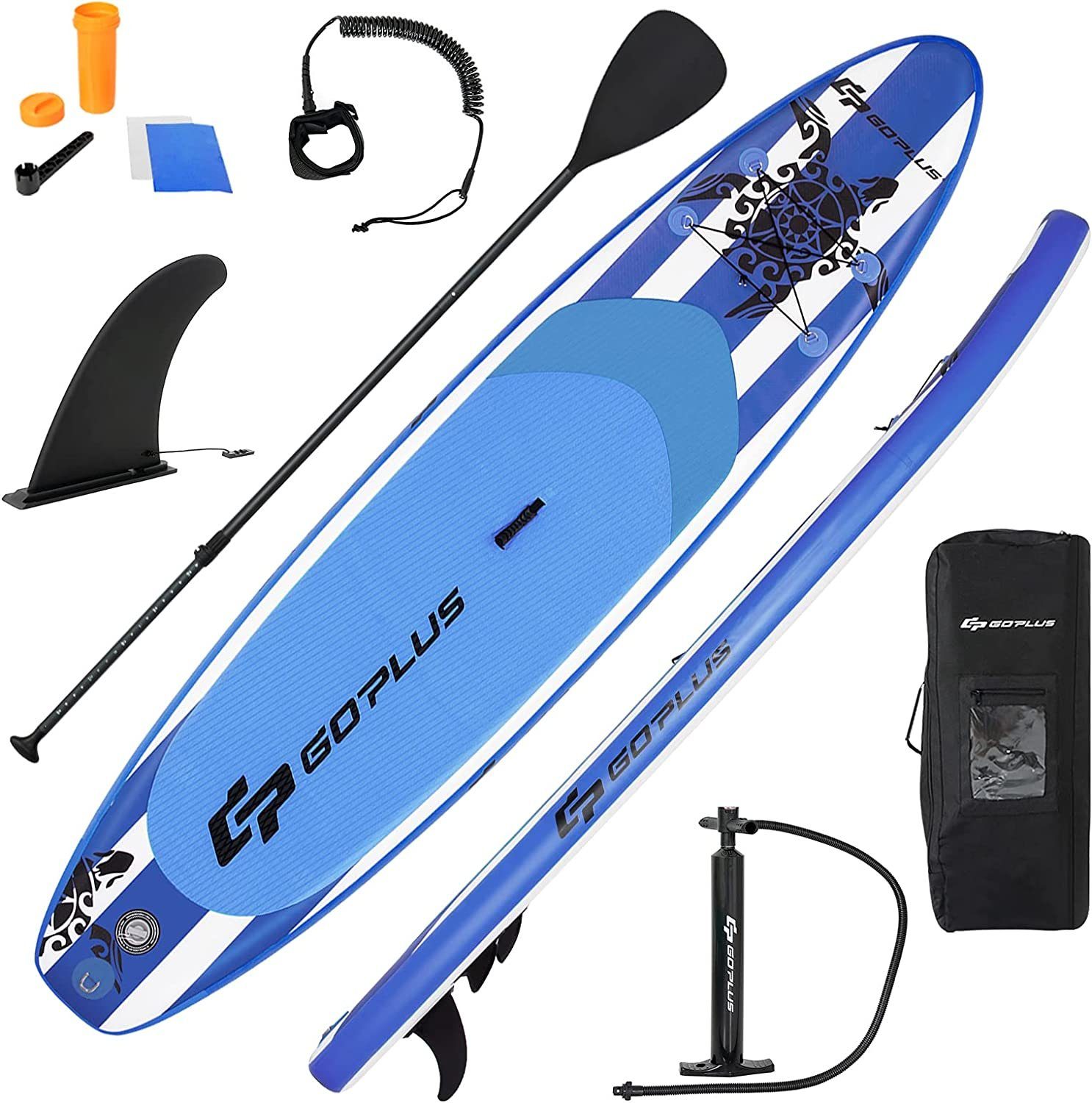 KOMFOTTEU SUP-Board Aufblasbare Paddle Board, Belastbar bis 150 kg