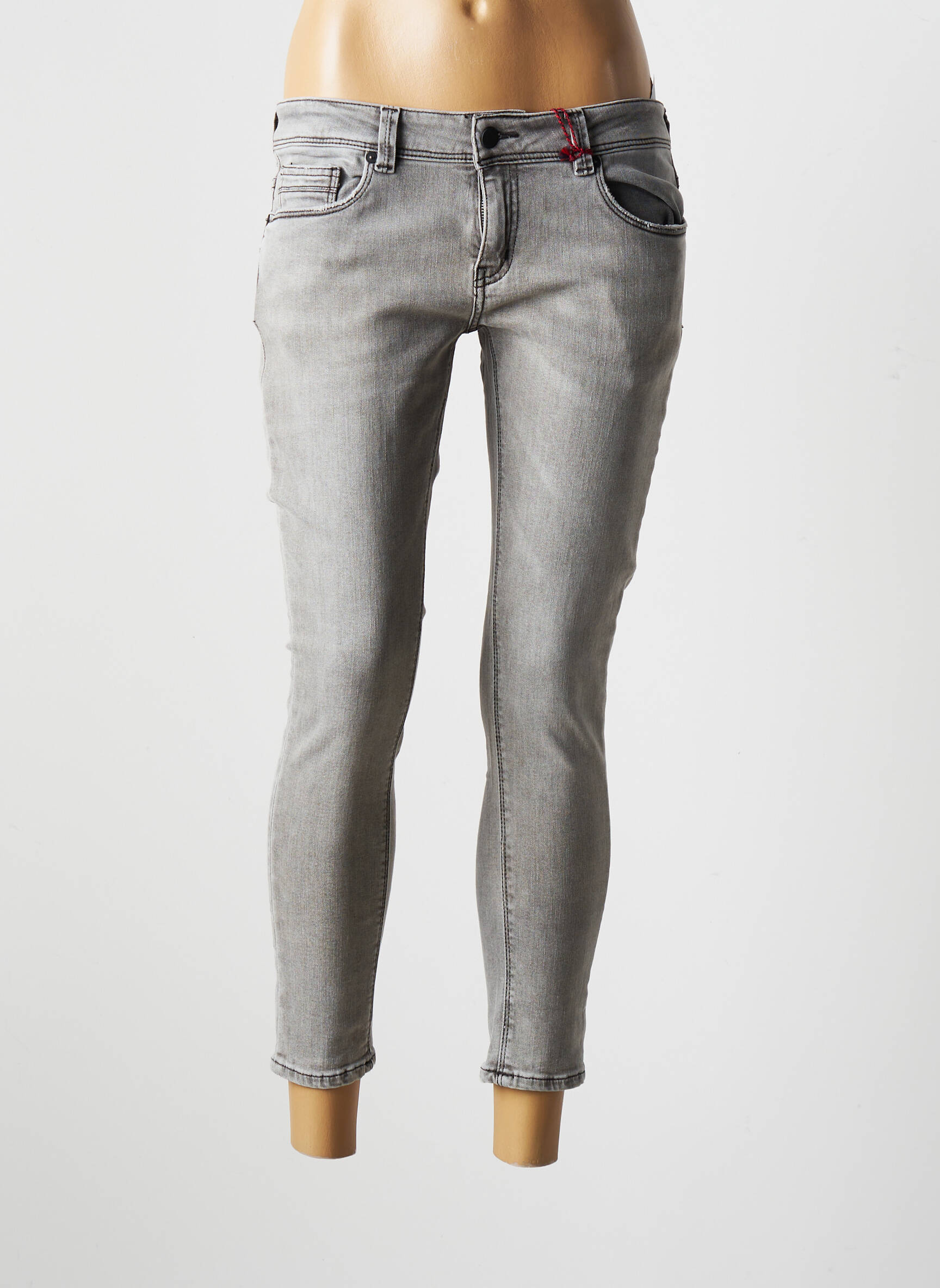 Mademoiselle Garconne Jeans Skinny Femme couleur gris