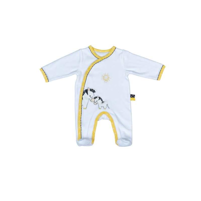 Pyjama velours zèbre Pluche et pompon