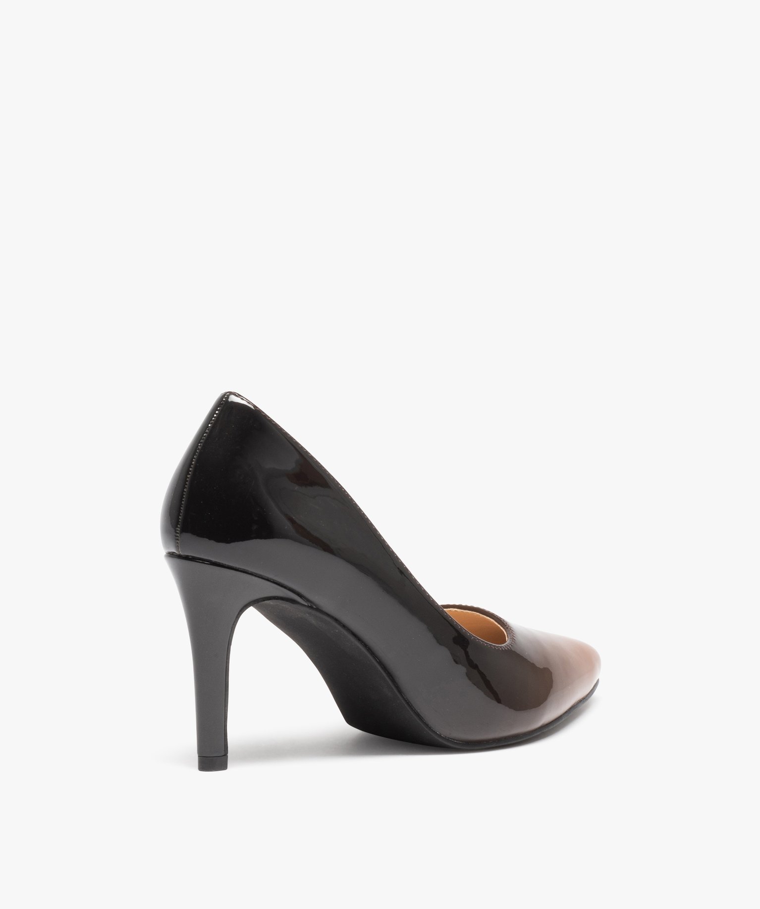Escarpins vernis femme à talon aiguille marron | GEMO