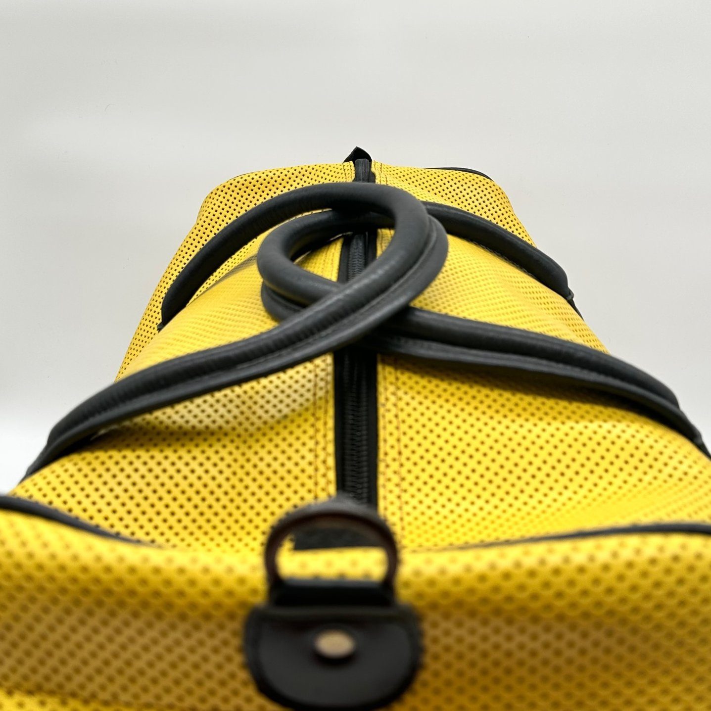 Mesouk Weekender Gelber Weekender Hamal - Handgemachte Leder Reisetasche
