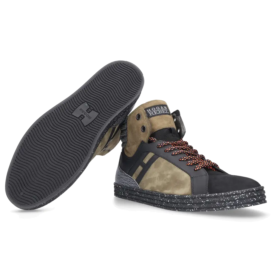 Hogan - Sneaker Leder R141 Veloursleder - grün