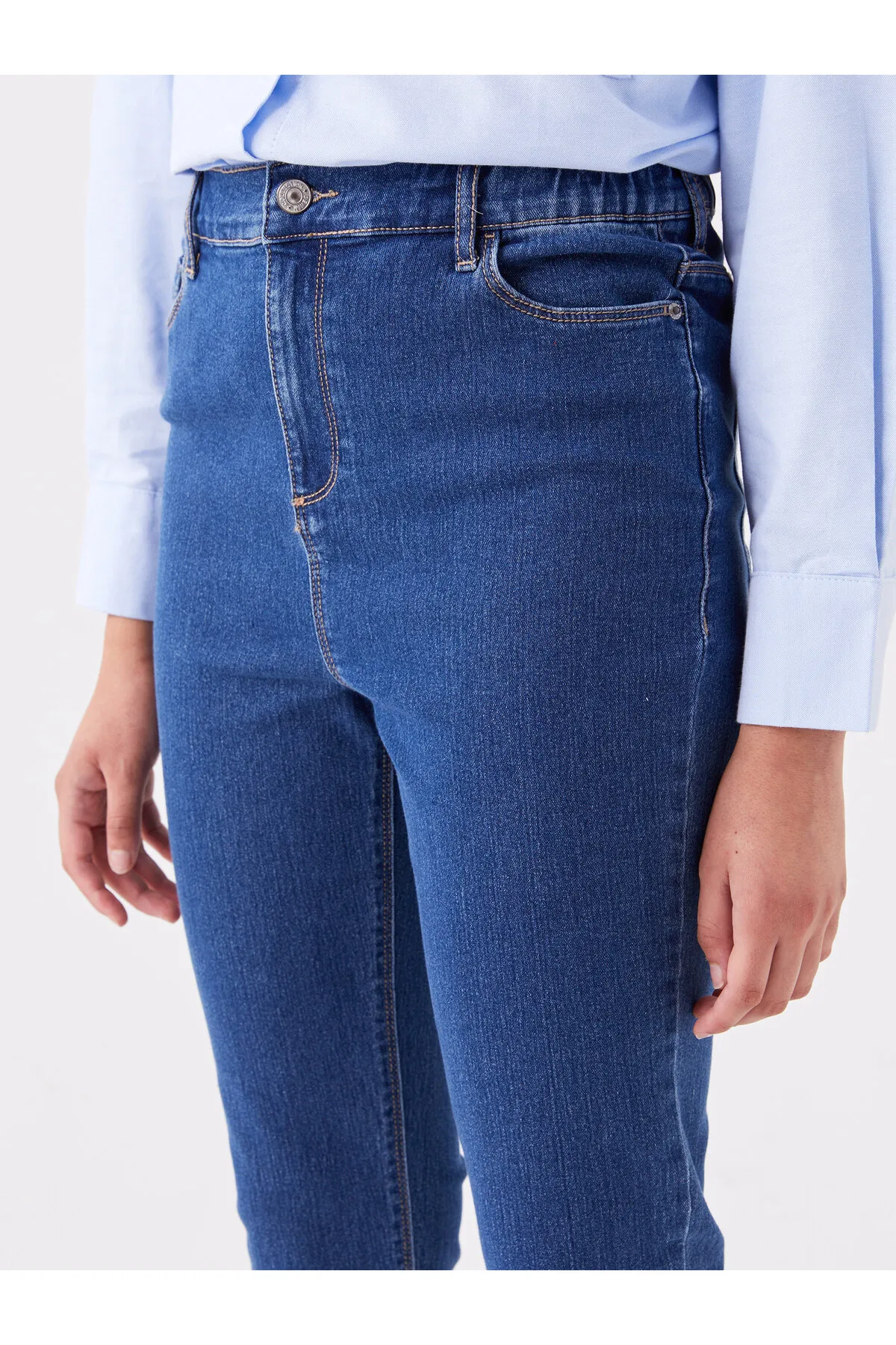 LC Waikiki  Slim Fit Damen-Jeanshose mit elastischem Bund