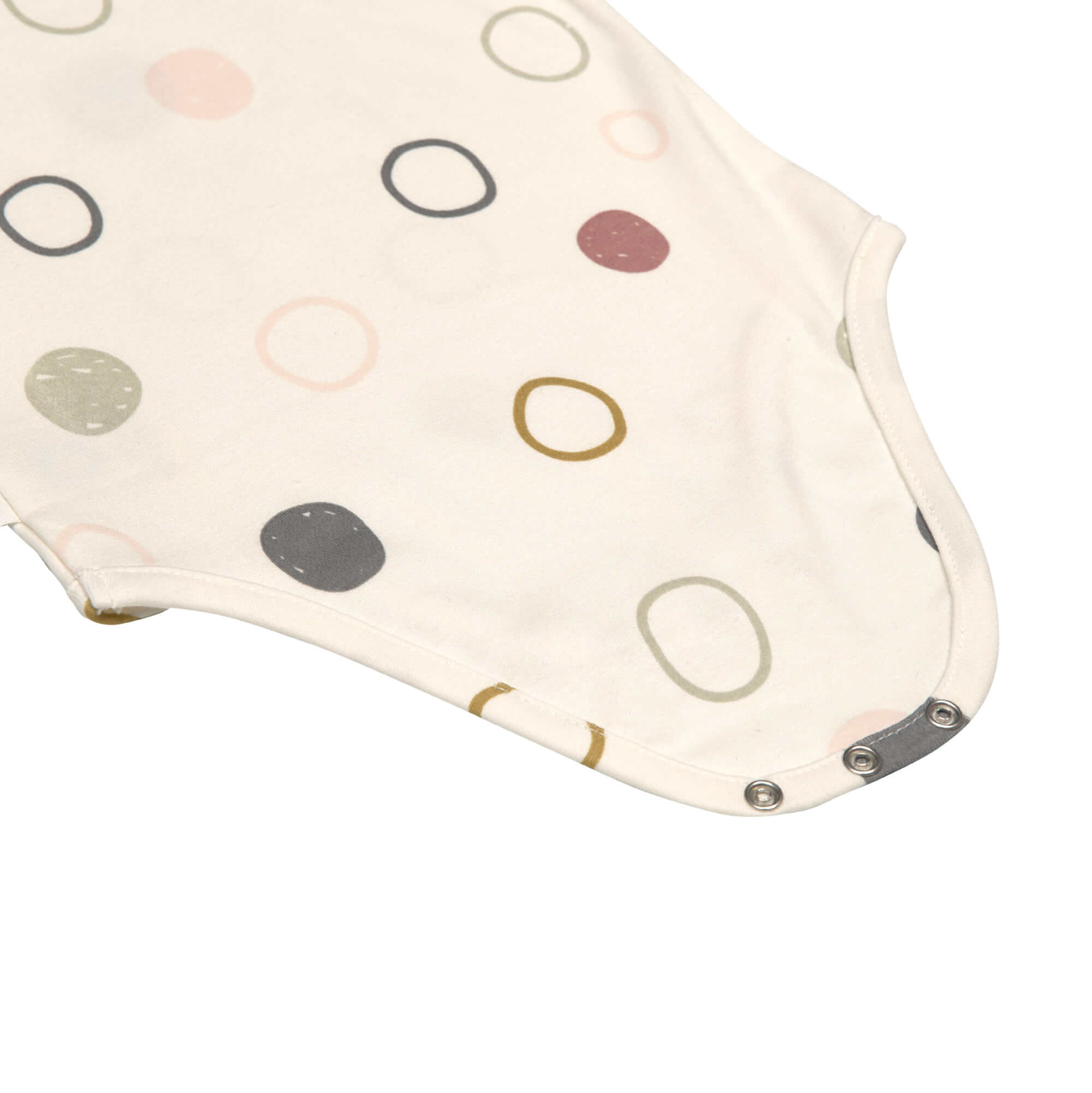 Baby Body langarm - Bio Baumwolle, Kreise, Beige