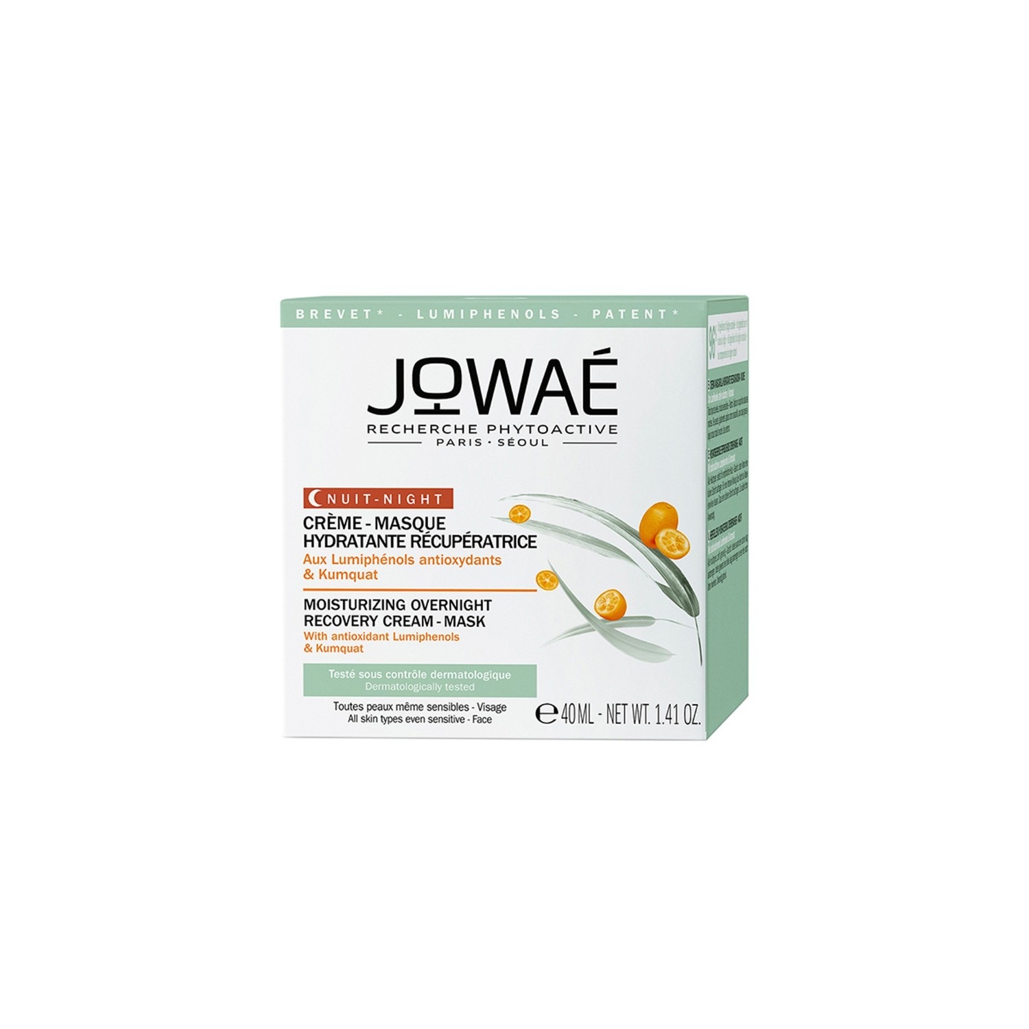 Jowaè Natlig Fugtgivende Genopretningscreme-Maske med Kumquat