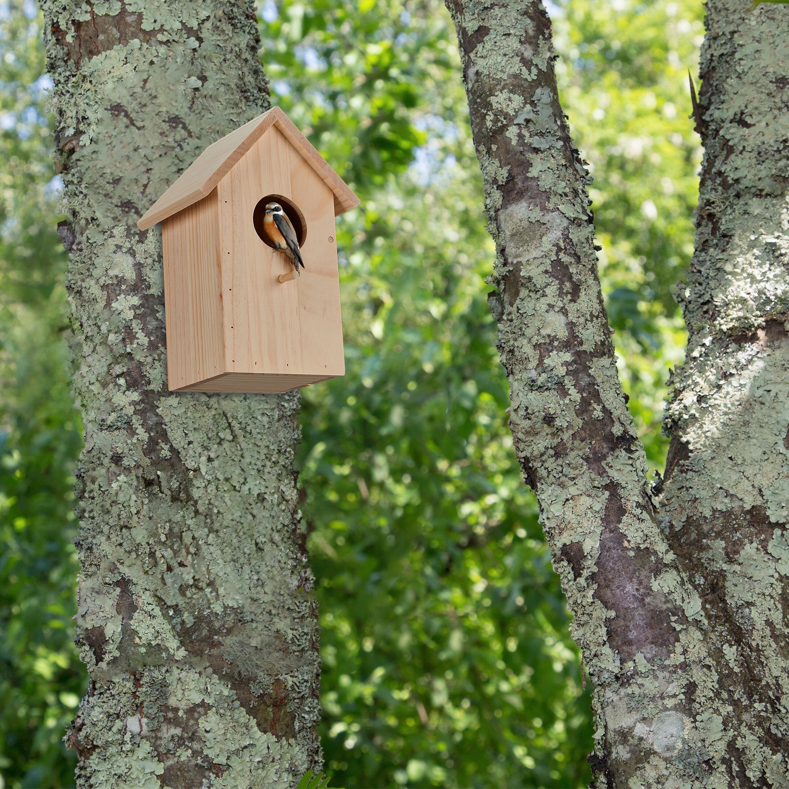 relaxdays Vogelhaus Aufklappbarer Nistkasten