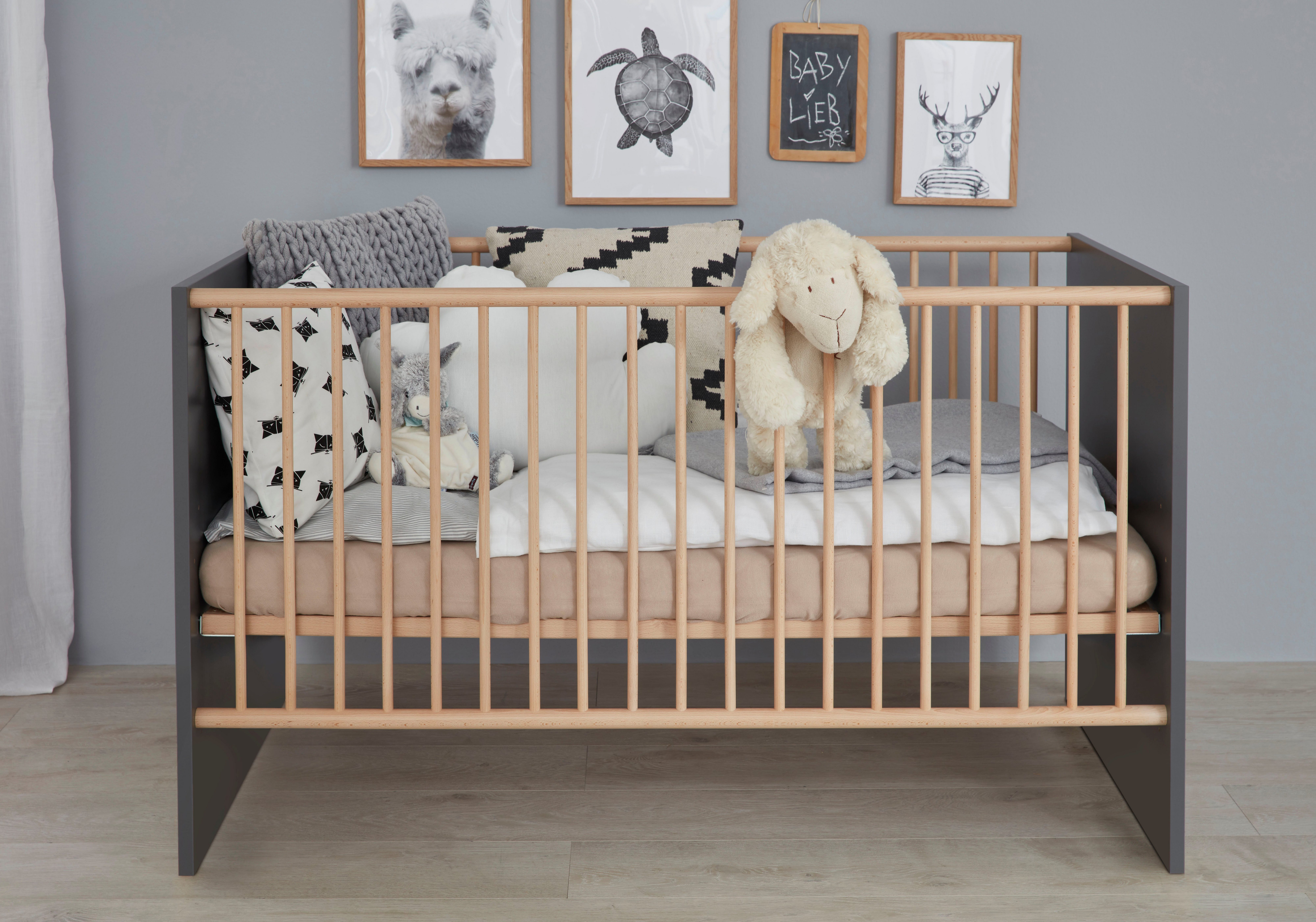 trendteam Babymöbel-Set Mats, (Set, 3-St., Bett, Wickelkommode, Schrank)