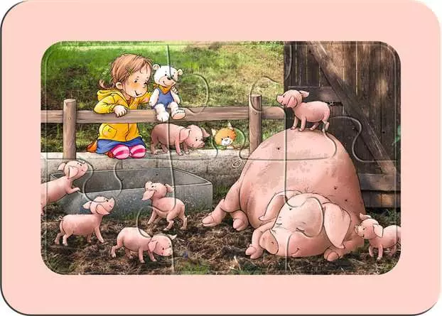 Kinderpuzzle ab 2.5 Jahren - Lotta auf dem Bauernhof - 6 Teile