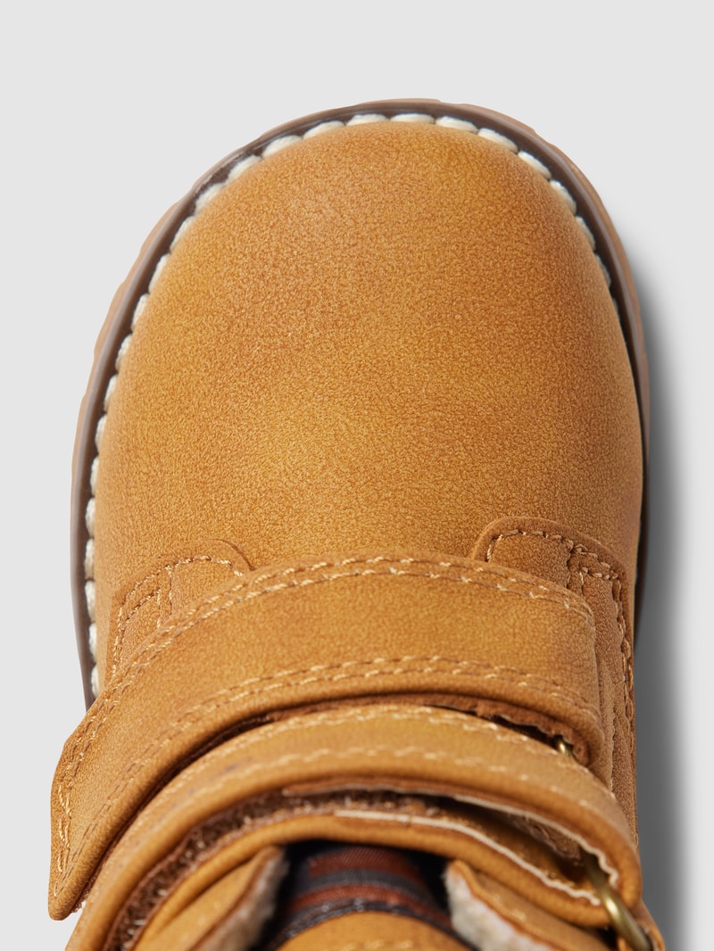 Stiefel mit Klettverschluss in camel