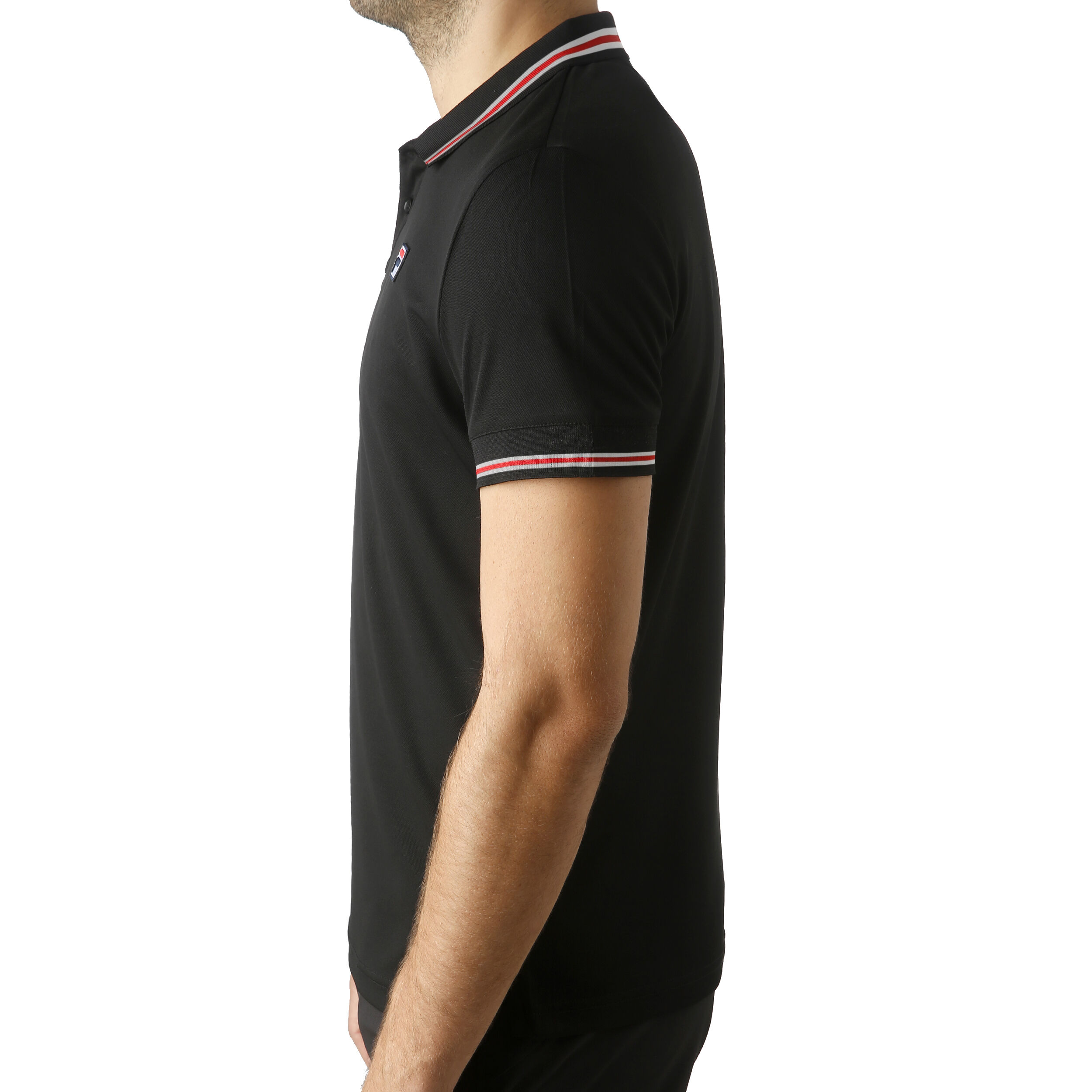Piro Polo Herren - Schwarz, Rot