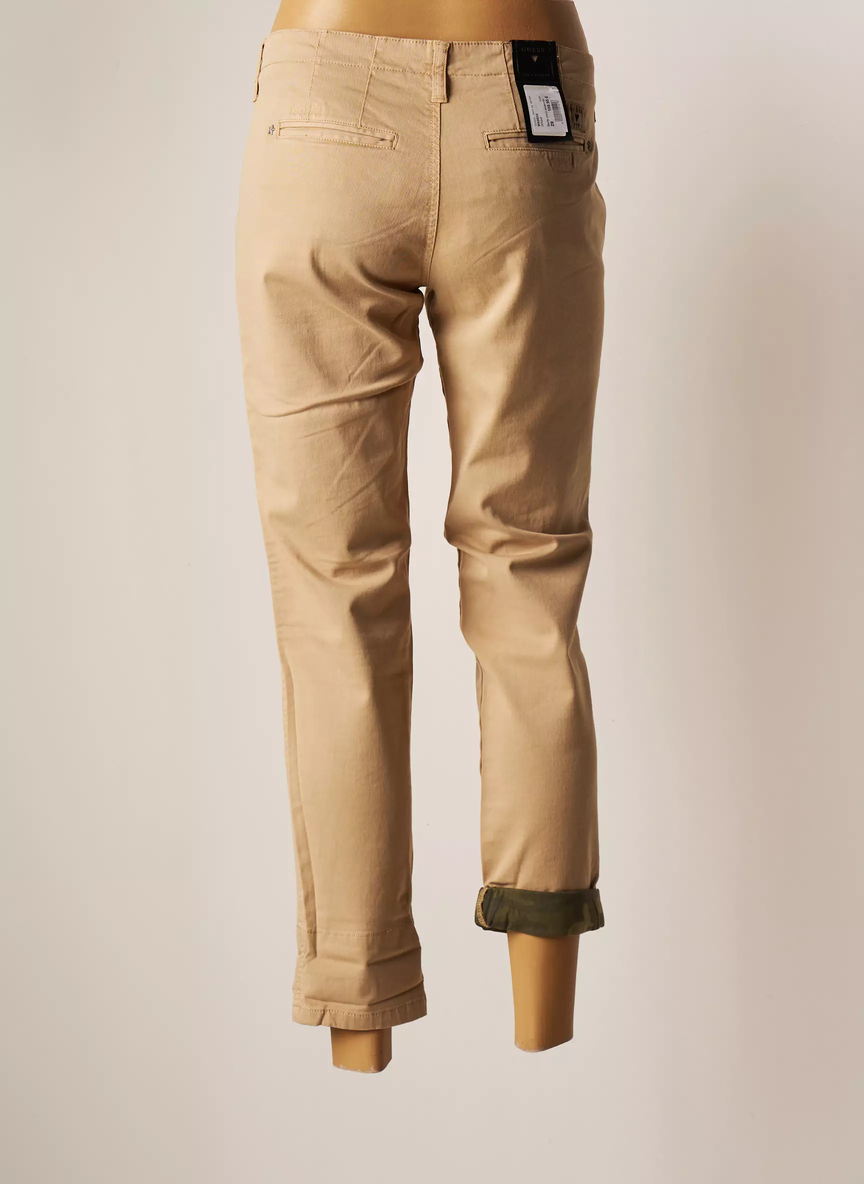Guess Pantalons Chino Femme couleur beige
