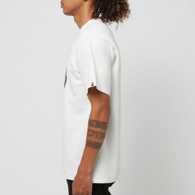 A Bathing Ape Layered Line Camo Busy Works Tee M white beige