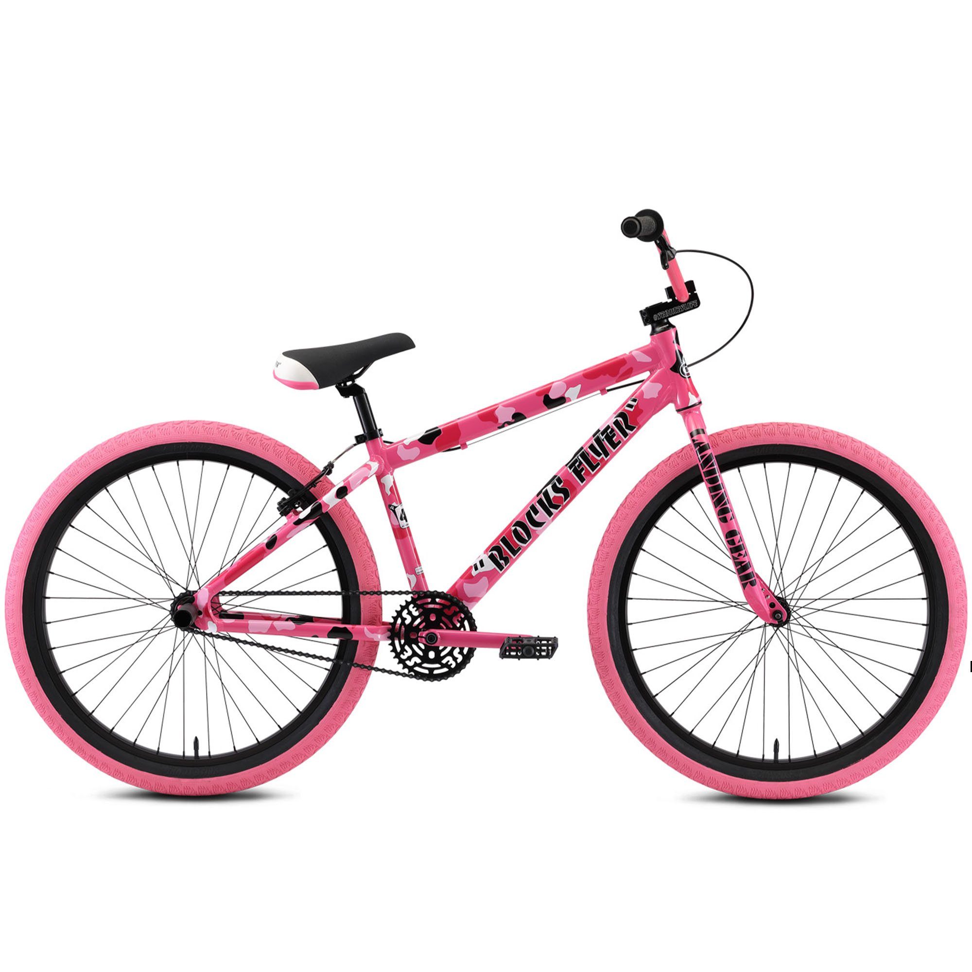 SE Bikes BMX-Rad Blocks Flyer, 1 Gang, ohne Schaltung, BMX Fahrrad 26 Zoll Cruiser ab 160 cm Bike Erwachsene und Jugendliche