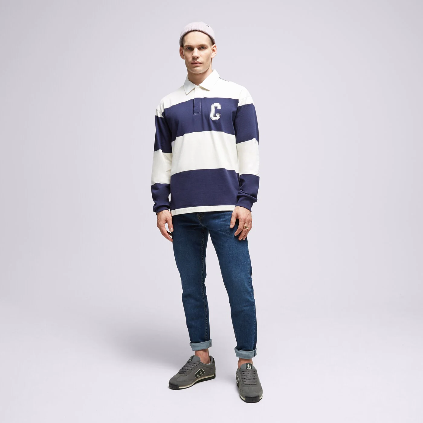 CHAMPION T-SHIRT STRIPED POLO Dunkelblau