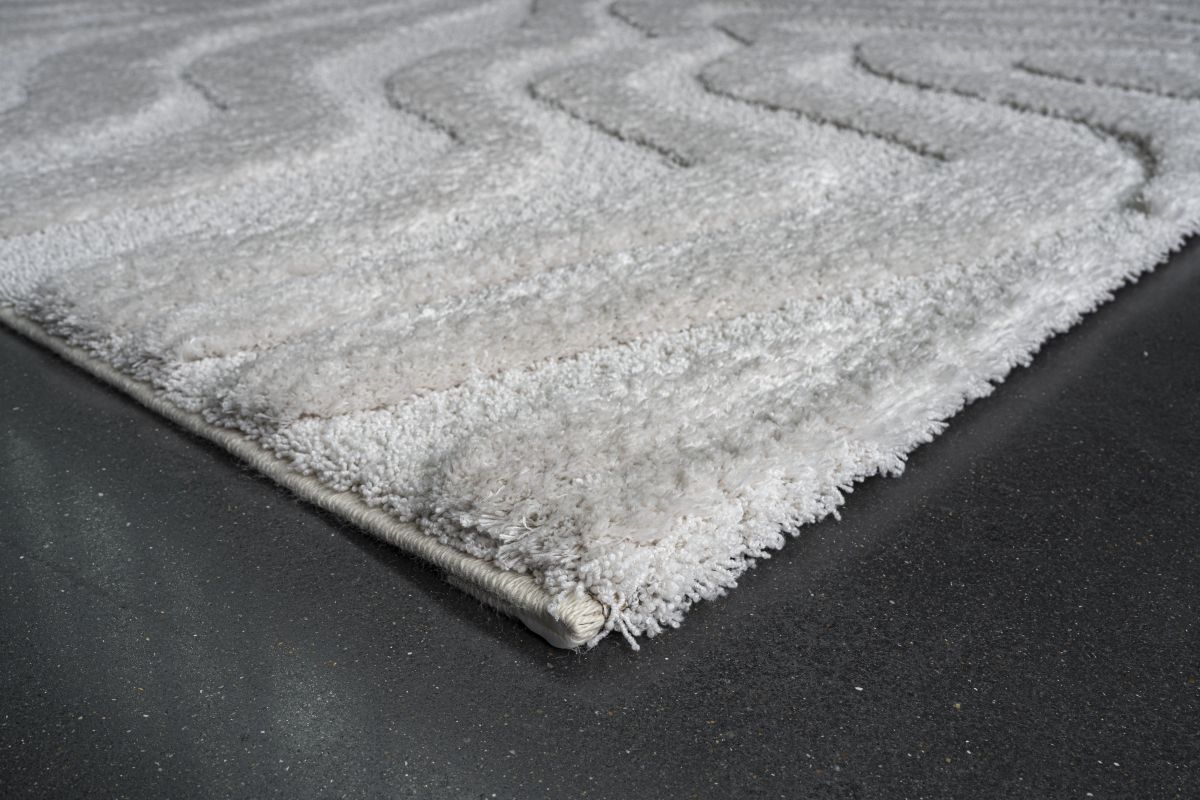 Webteppich Lizardit Creme-Creme 133 x 195 cm