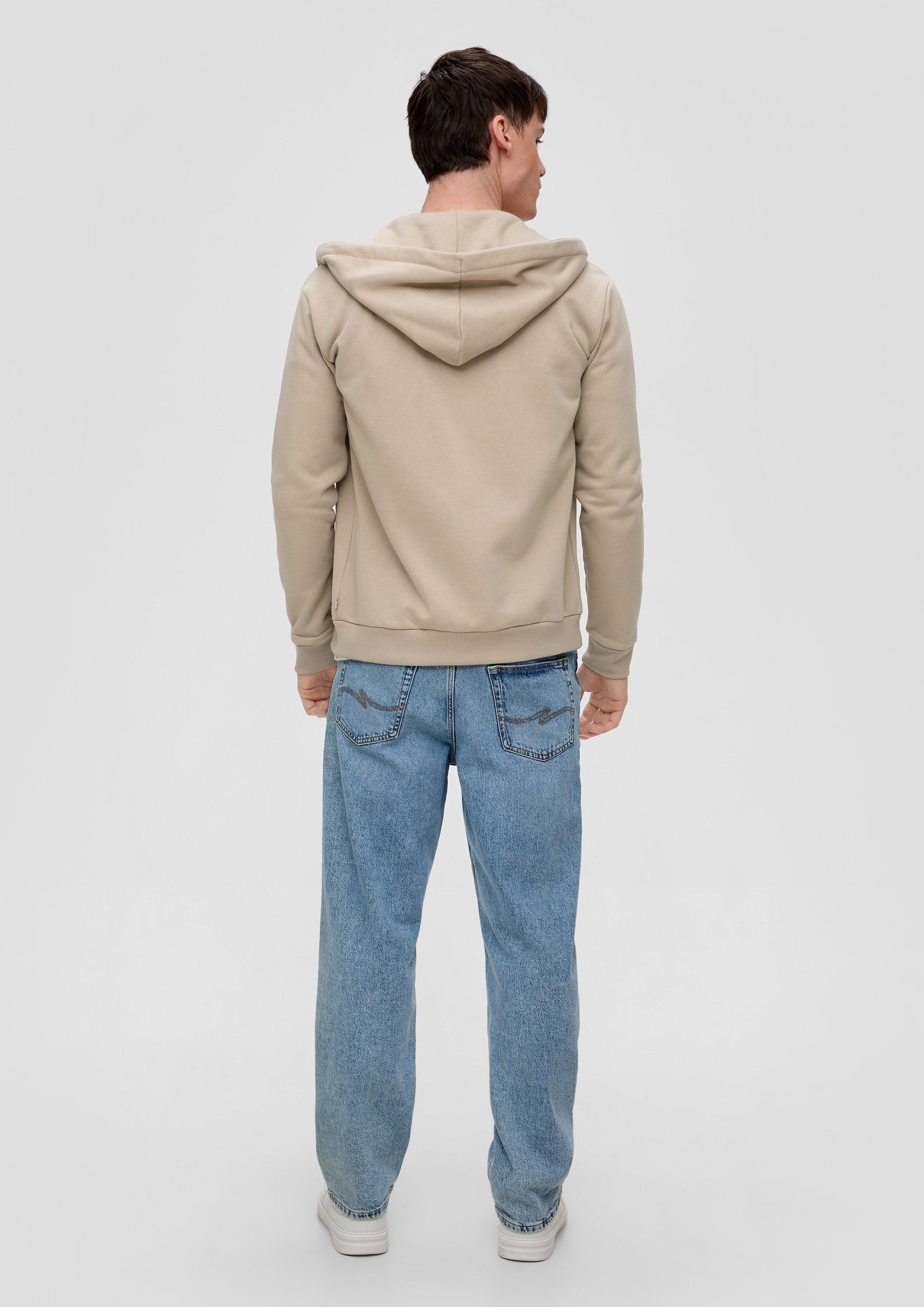 Sweatjacke mit Rippsaum  2141661-8161
