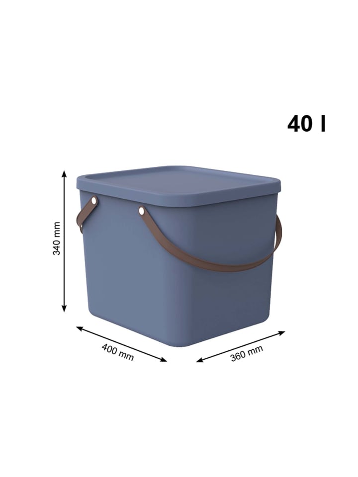 Rotho 2er-Set Aufbewahrungsbox 40l mit Deckel in Horizon blau günstig kaufen onesize