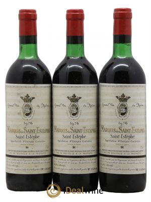 Marquis de Saint Estèphe  1976 - Lot de 3 Bouteilles
